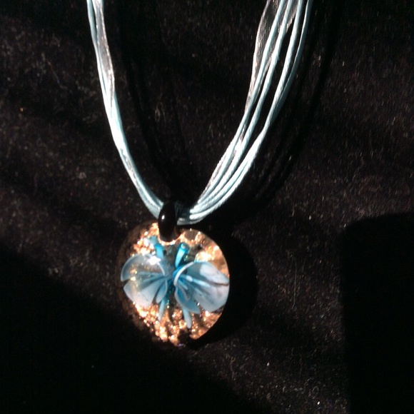 Murano Beautiful style glass flowered necklace. Beautiful. - Picture 5 of 6